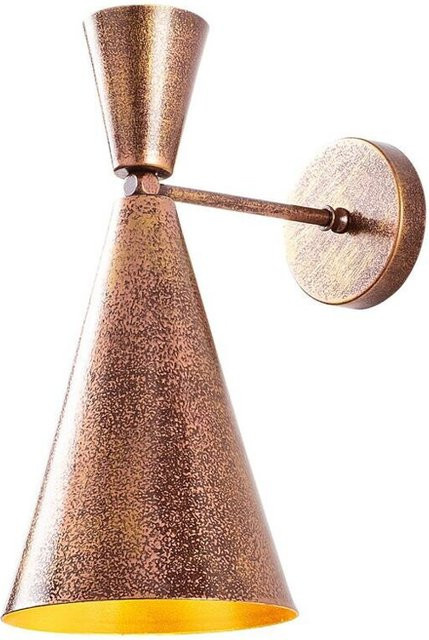 Opviq Wandleuchte in Gold aus Metall mit E27 Fassung, B/H/T: 25 x 39 x 19 cm - Bild 1