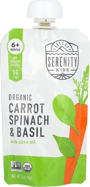 Serenity Kids Bio-Karotten Spinat Basilikum Olivenöl 99 g - Bild 1