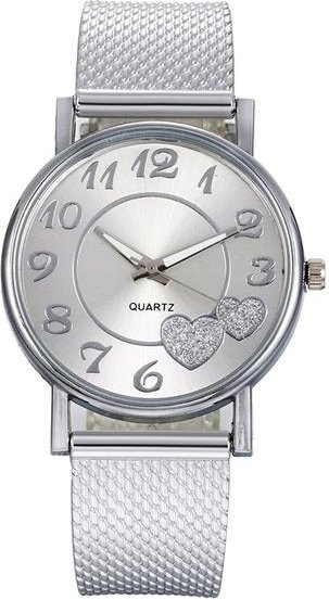 Armbanduhr Quarz, Edelstahl, Silber, Damen, Arabische Ziffern - Bild 1