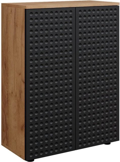 Vicco Badschrank Irma Eiche Anthrazit mit gepunkteter Optik, B/H: 60 x 81 cm - Bild 2