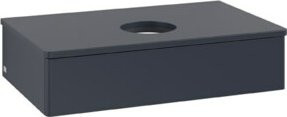 V&B Waschtischunterschrank Antao ohne Frontstruktur in Lacquered Blue, B/T/H: 80 x 50 x 19 cm - Bild 1
