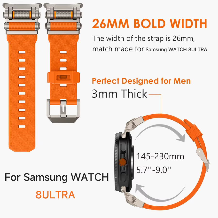 FancyWrist Uhrenarmband Silikon, Samsung Galaxy Watch Ultra 2022, 47 mm, Unisex - Bild 4