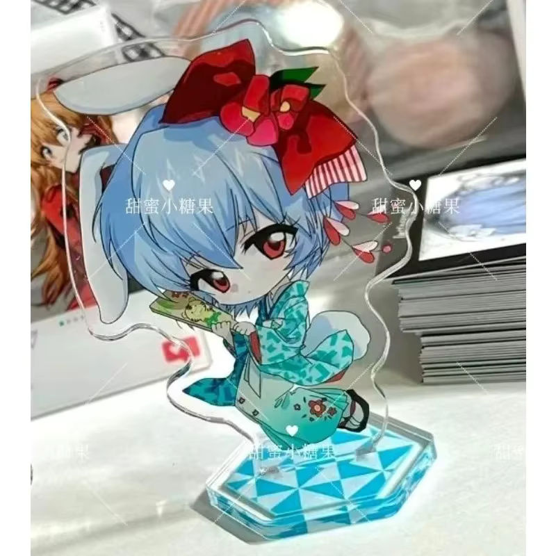 Bandai EVA Acryl Standfigur Ayanami Rei und Asuka Langley Soryu Anime Ornament aus Kunststoff in Mehrfarbig und Braun - Bild 2