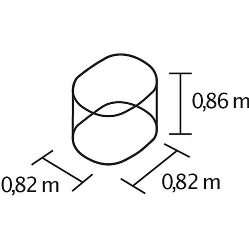 VITAVIA Hochbeet Terra Rund 858 in Grün, B/H/T: 82,1 x 85,8 x 82,1 cm, aus Zincalume - Bild 4