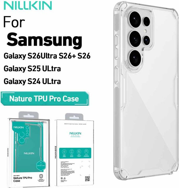 Nillkin Handyhülle aus TPU und PC für Samsung Galaxy S26 Ultra, S26 Plus, S25 Ultra und S24 Ultra in Transparent - Bild 1