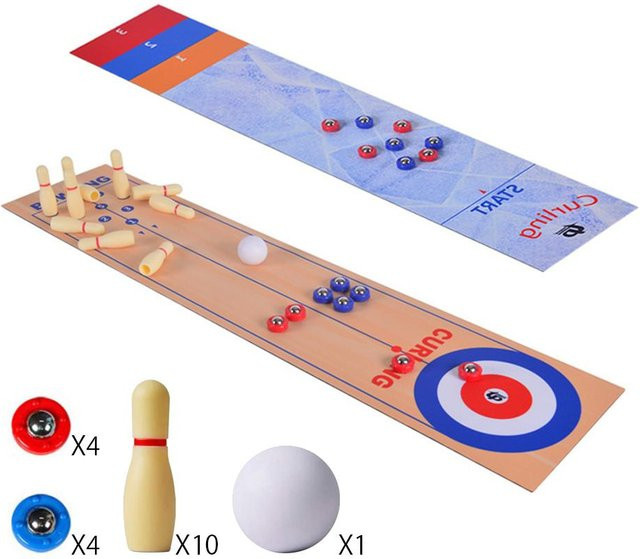 Neoglint 3 in 1 Tisch Curling Bowling Shuffleboard Spielset - Bild 1