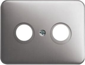 Busch-Jaeger Zentralscheibe für Antennendose mit 2 Löchern in Silber 1743-20 - Bild 1