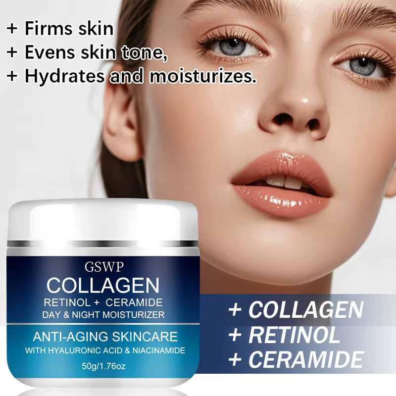 GSWP Kollagen Tag- und Nacht-Feuchtigkeitscreme mit Retinol und Ceramiden, 50g/100g - Bild 3
