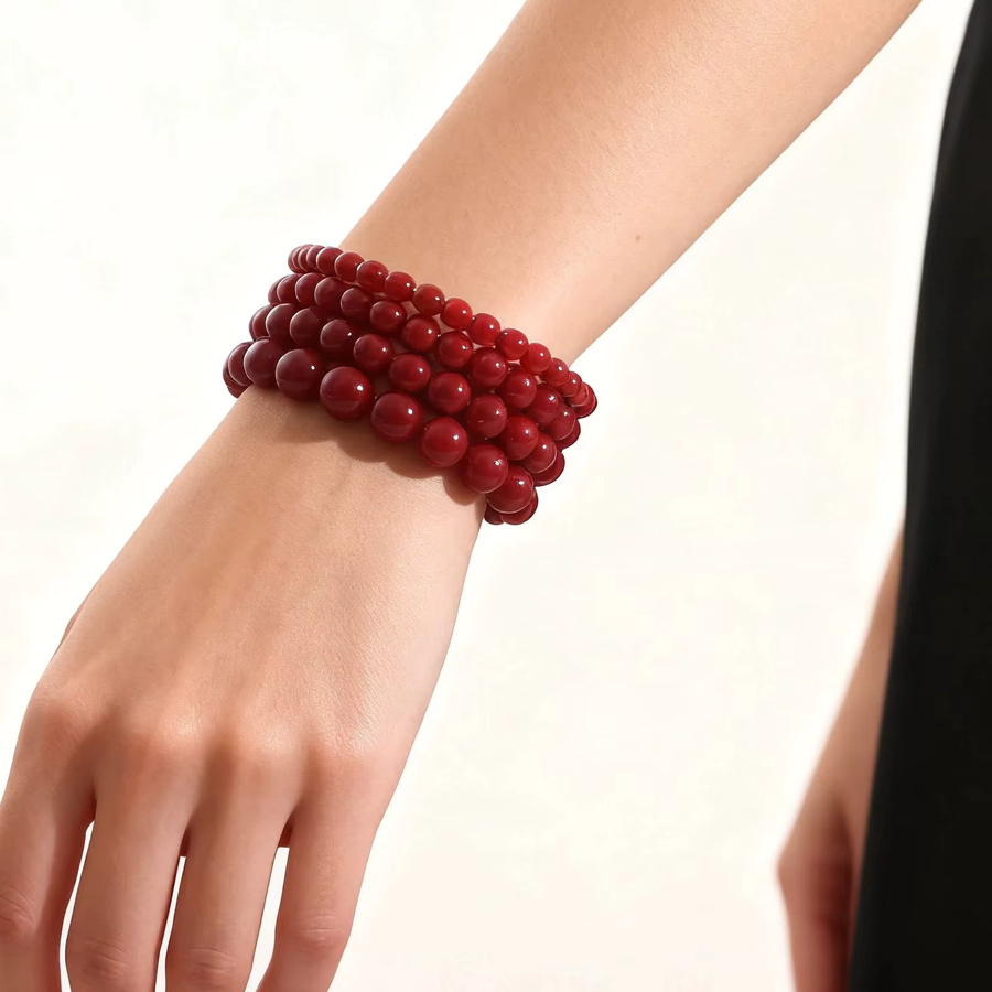 MHS.SUN Armband, rote Perlen, Damen und Herren - Bild 2