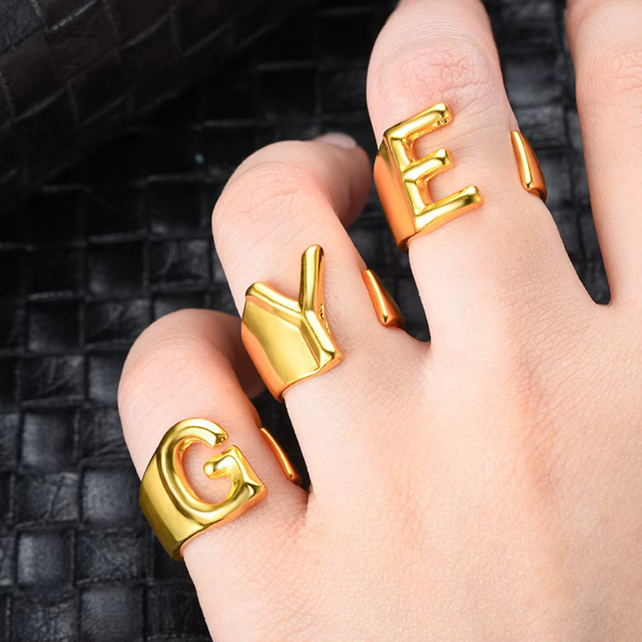 MAGIC ZONE Ring Edelstahl, Gold, Unisex - Bild 3