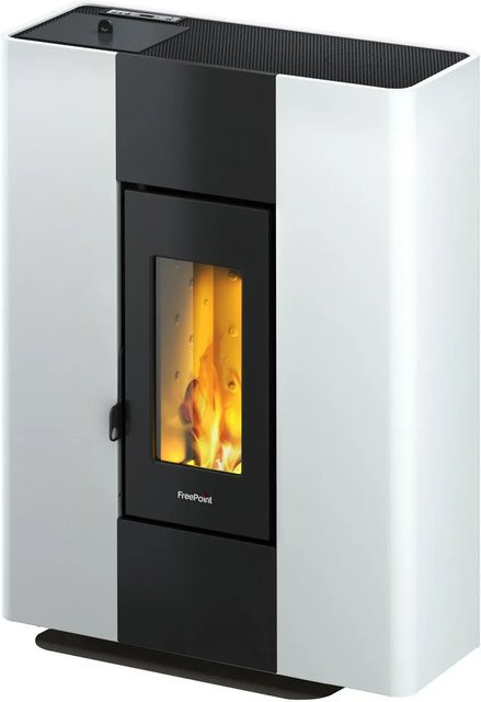 Freepoint Pelletofen Roxy Stand in Weiß mit 7 kW Leistung und WiFi-Funktion - Bild 1