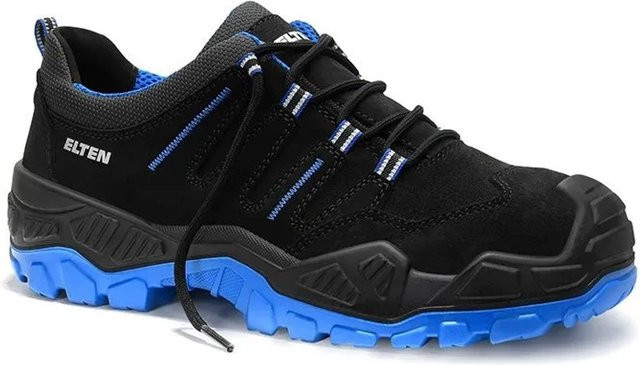 Elten Sicherheitshalbschuh Quentin Black Blue Low ESD S3S aus Leder in Größe 45 - Bild 1