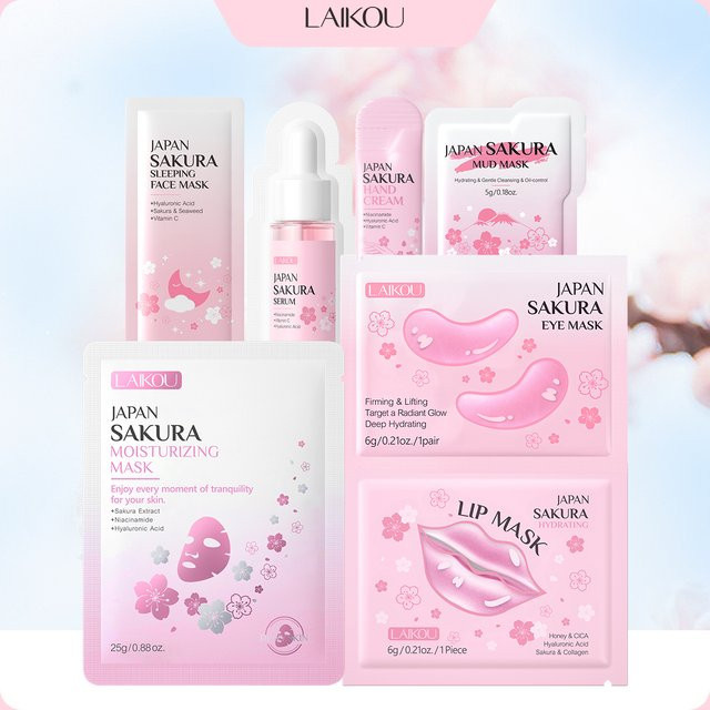 LAIKOU Japan Sakura Lippenmaske, für trockene Haut, Unisex - Bild 1
