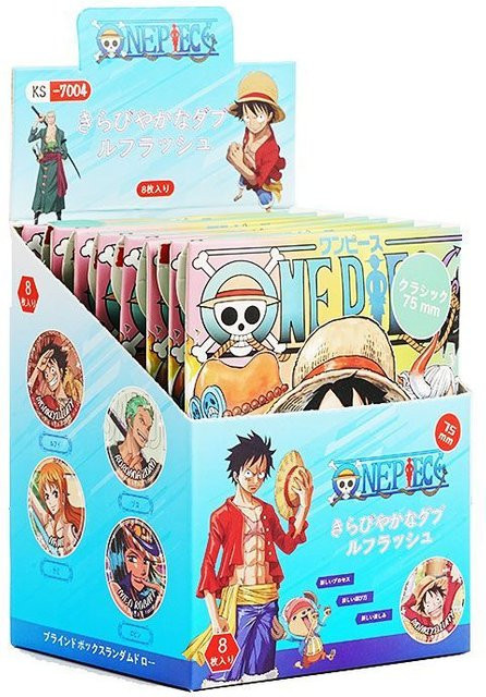 Bandai One Piece Blind Box, Glasfragment Holografisches Abzeichen Pin, Metall, 75mm - Bild 1