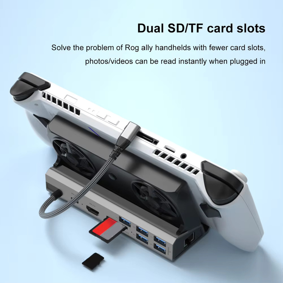 ALLOYSEED Docking Station für ROG Ally mit 4K 60Hz HDMI, Gigabit Ethernet und USB-Anschlüssen - Bild 6