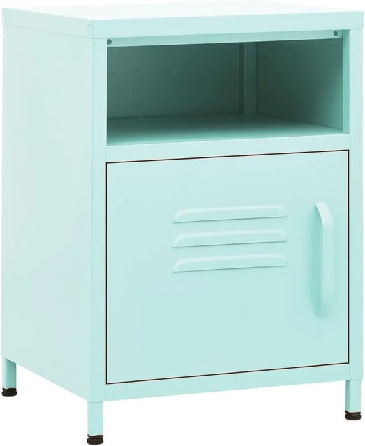 vidaXL Nachttische 2er Set aus Metall in Minzgrün, modernes Design, B/T/H: 35 x 35 x 51 cm - Bild 1