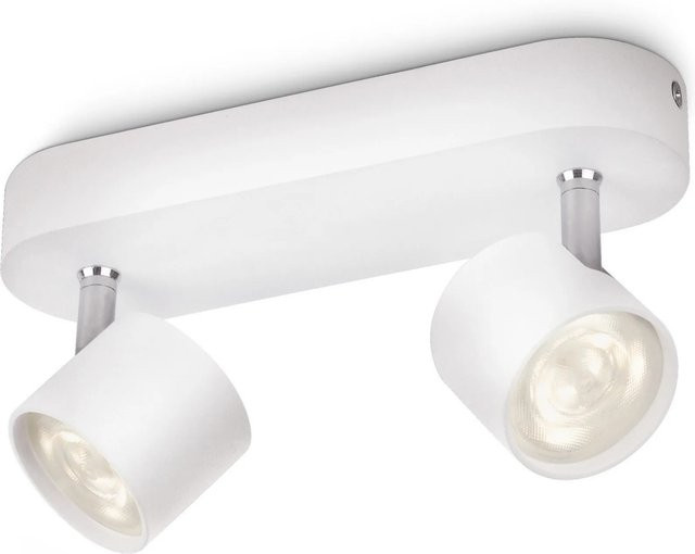 Philips LED-Deckenstrahler 2er Set schwenkbar in Weiß und Chrom mit warmweißem Licht - Bild 1