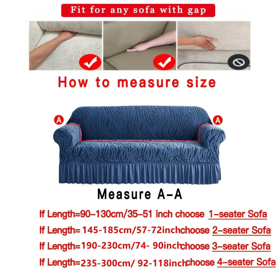 Yiran Furniture Kationische Sofahülle Rutschfest und Elastisch, Staubschutzbezug für 1-Sitzer, Breite: 90-140 cm - Bild 2