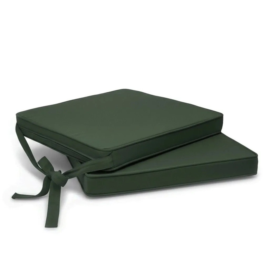 Beautissu 2er Set Loft SK Stuhlkissen Dunkelgrün B: 45 cm, T: 40 cm, H: 5 cm - Bild 2