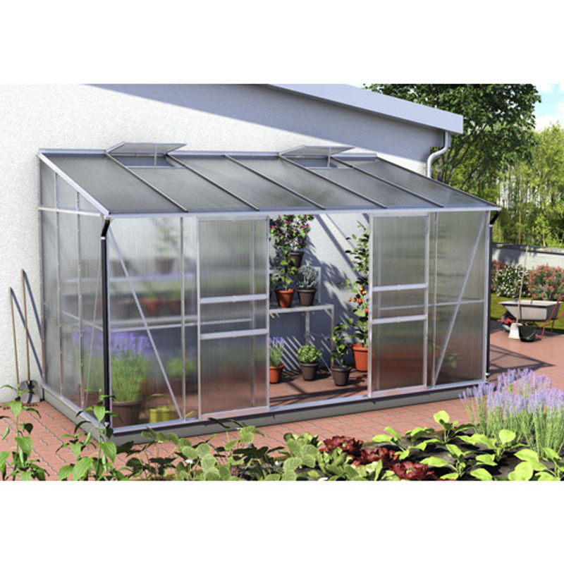 VITAVIA Gewächshaus Osiris aus Aluminium und Kunststoff in Silber, 7,8 m² - Bild 2