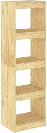 vidaXL Bücherregal und Raumteiler aus Massivholz Kiefer in Braun, B/T/H: 40 x 30 x 135,5 cm