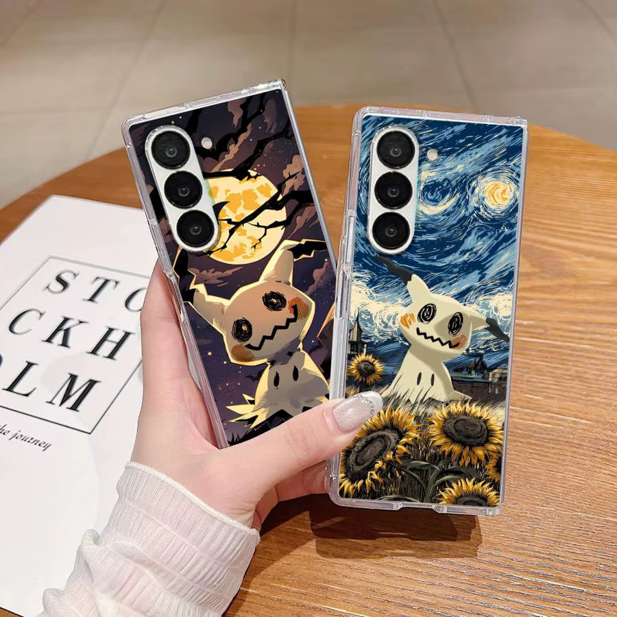 Transparente Handyhülle mit Pokemon Mimikyu Motiv für Samsung Galaxy Z Fold3, Z Fold4, Z Fold5, Z Fold6 und Z Fold7 - Bild 1