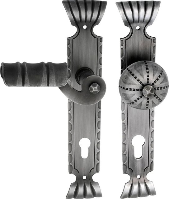 Schösswender Türbeschlag Tyrol Schild Pz 88 Links Schwarz Matt B/H/T: 33,5 x 27,3 x 40,0 cm - Bild 1