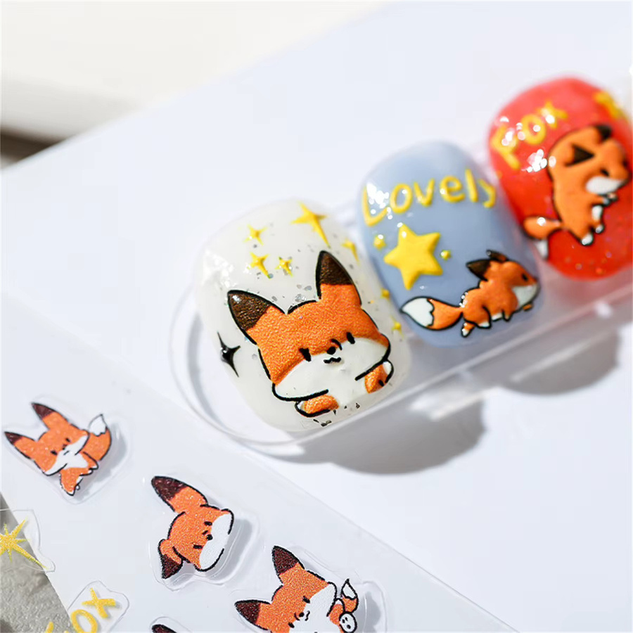 NAILFYOU Nagelaufkleber, Fuchs Motiv, DIY Zubehör - Bild 2