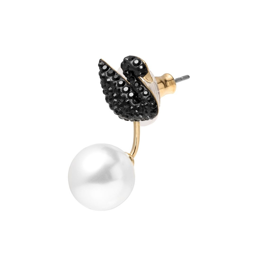 Swarovski Ohrringe, Schwarzer Schwan, Kristall, Damen - Bild 2