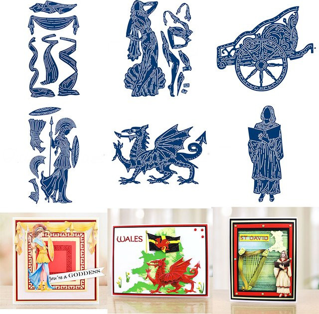 Metallschneidwerkzeuge Griechische Mythologie Charaktere zum Prägen und Stanzen für Scrapbooking und DIY-Bastelbedarf - Bild 1