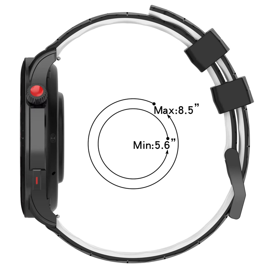 CAOWTAN Uhrenarmband Silikon, Unisex, 20mm 22mm - Bild 3