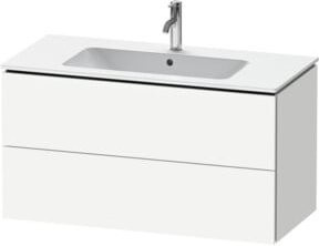 Duravit L-Cube Waschtischunterschrank wandhängend, Farbe Weiß matt, B/T/H: 102 x 48,1 x 55 cm - Bild 1