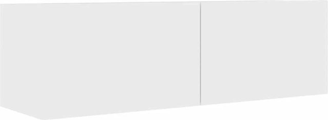 vidaXL TV-Schrank aus Holzwerkstoff in Weiß B: 100 cm, T: 30 cm, H: 30 cm - Bild 1