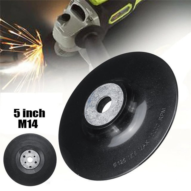 Vibratite Stützteller aus Glasfaser mit M14 Gewinde und Sicherungsmutter für Winkelschleifer, Schwarz - Bild 1