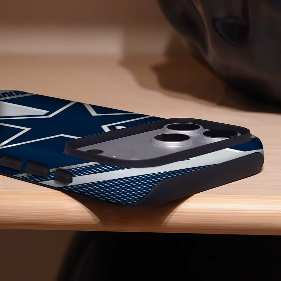 Potdemiel Navy Star Accent Handyhülle für iPhone 17 16 15 14 13 Pro Max Plus, Double-Layer Tough Case, Blau - Bild 4