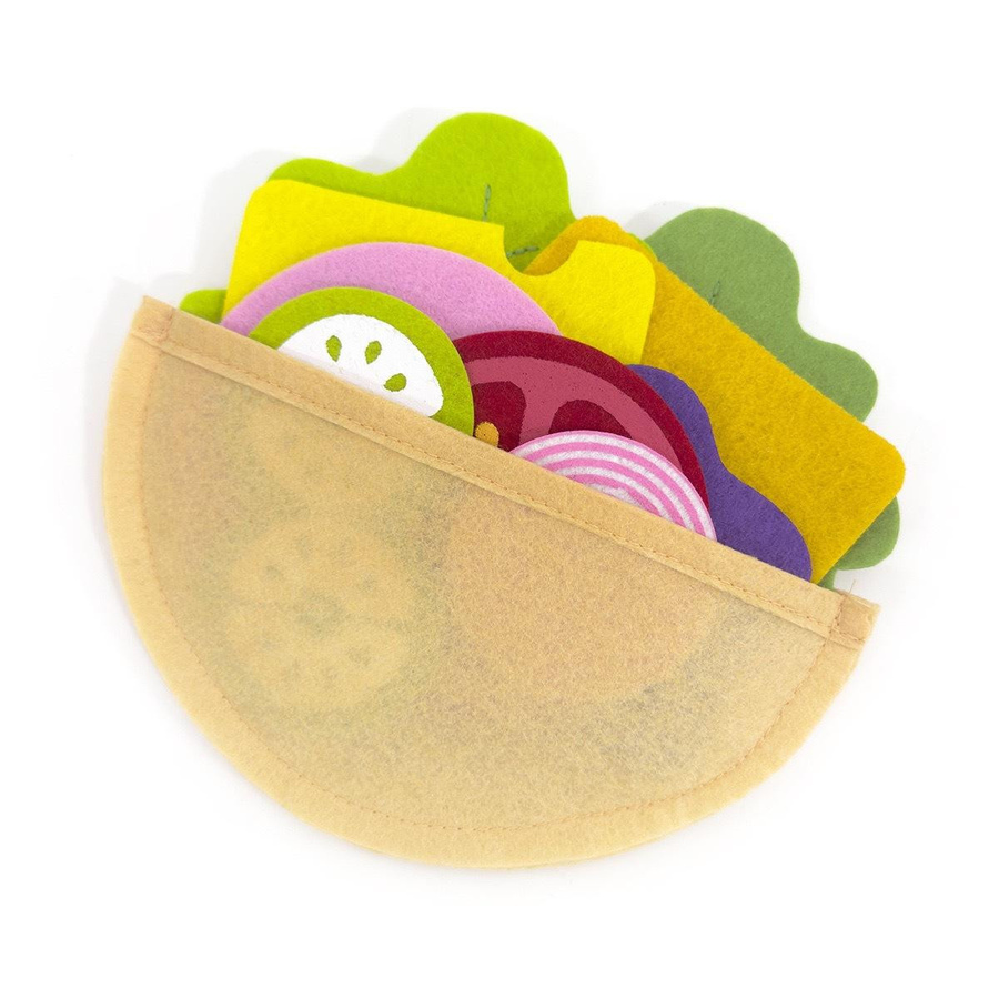 Linyi toy Essenssammlung Burger Sandwich Filz 28-teiliges Set ab 3 Jahren - Bild 1