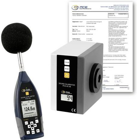 PCE Instruments PCE-430-SC 09-ICA Profi Schallpegelmesser Klasse 1 in Schwarz inklusive Kalibrator und ISO-Kalibrierzertifikat - Bild 1