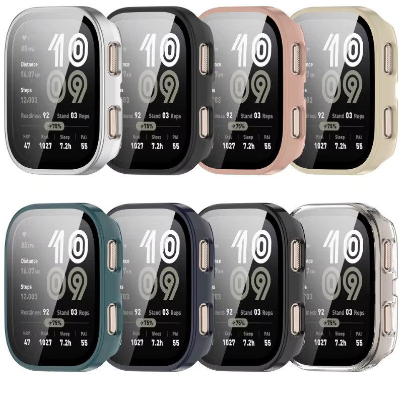Mptionx PC-Gehäuse + Glas für Amazfit Bip 6, Silber - Bild 3