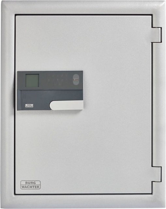 Burg-Wächter Wertschutzschrank MTD 760 E FP feuergeschützt mit Fingerabdruckschloss und Zahlenschloss, Farbe: Silber, B/H/T: 50 x 62,5 x 46,2 cm - Bild 2