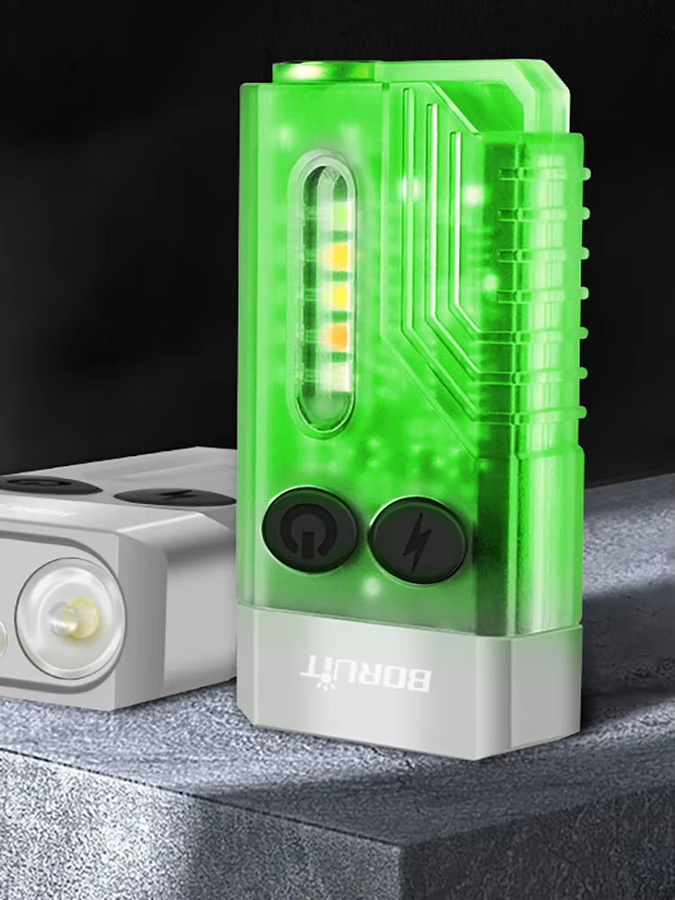 BORUiT V10 Schlüsselanhänger UV LED EDC Taschenlampe mit Typ C Ladeanschluss und Magnet - Bild 6