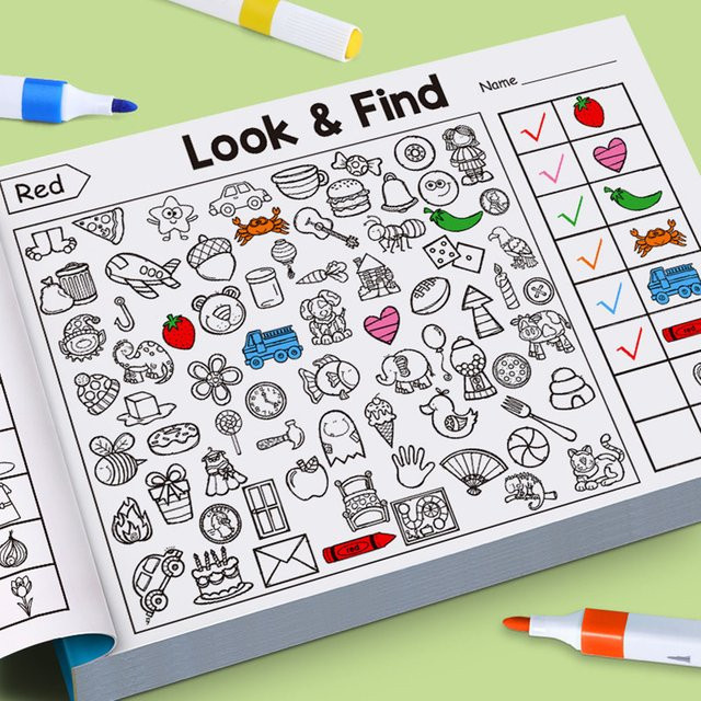 hairun Kinder-Malbuch, Puzzle-Spielzeug, 32-seitig, bunt/mehrfarbig - Bild 1