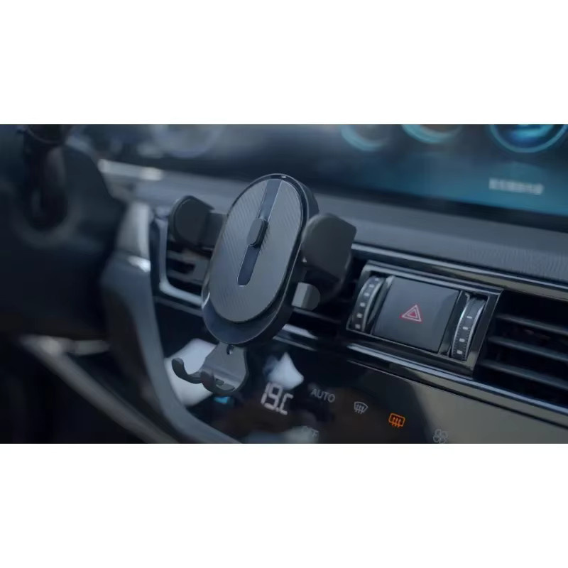 360 Grad rotierender Auto-Telefonhalter für Lüftungsschlitze mit Haken-Clip und rutschfestem Griff in Schwarz für iPhone, Samsung und GPS - Bild 2