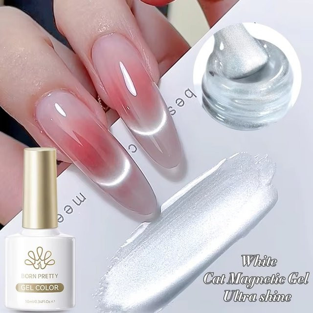 BORN PRETTY Flow Light Magnetgel-Nagellack, Weiß, 10 ml - Bild 1