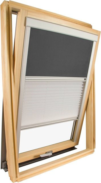 Avosdim Kombirollo für Velux Dachfenster S06 4 606 in Anthrazit, thermoisolierend und verdunkelnd - Bild 1