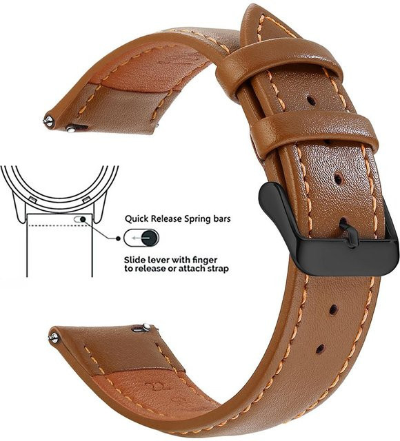SAMCO Uhrenarmband Narbenleder, braun, Herren - Bild 1