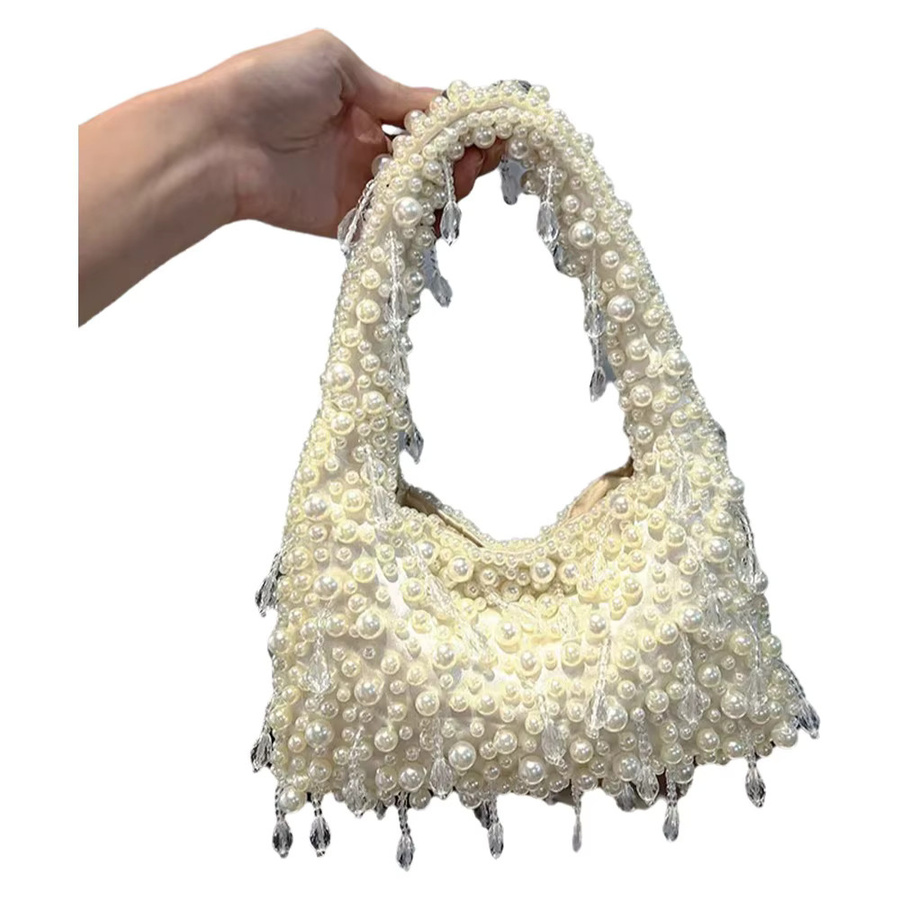 HIGHREAL Clutch Tasche, Perle, Quaste - Bild 6