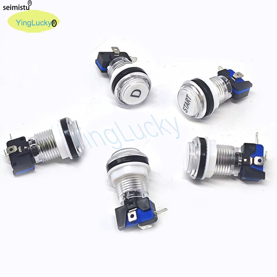 YingLucky Beleuchteter Druckknopf für Arcade-Spiel-Kits in Grün, 33mm, 5V/12V - Bild 2