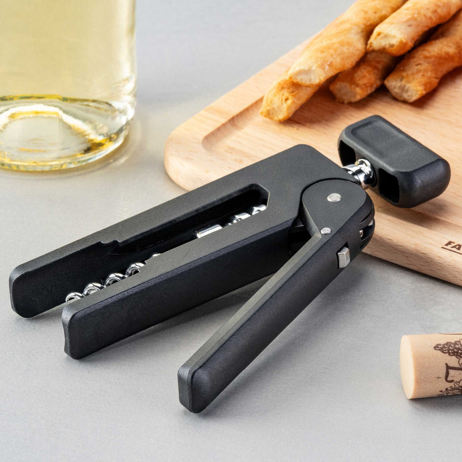 Fackelmann Korkenzieher Statement in Schwarz und Grau mit ergonomischem Griff, Höhe: 16 cm - Bild 2