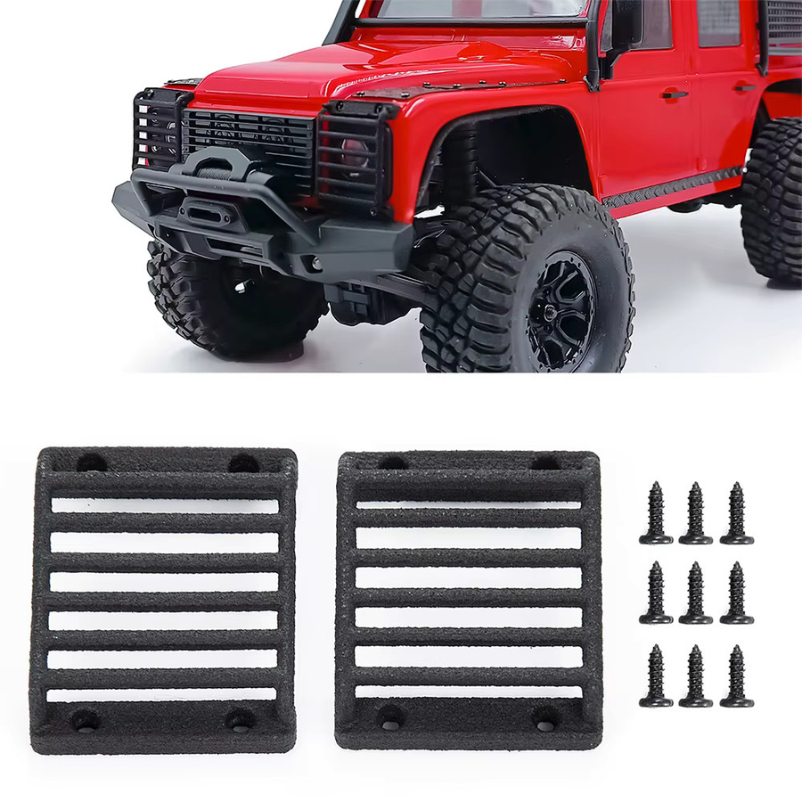 YEAHRUN Defender Metall-Unterfahrschutz Seitenschweller Ansauggitter Verkleidung Hecktür 1/18 RC Crawler Teile - Bild 6