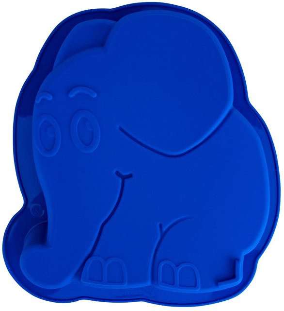 Dr. Oetker Motivbackform Die Maus Elefant aus Silikon in Blau - Bild 1